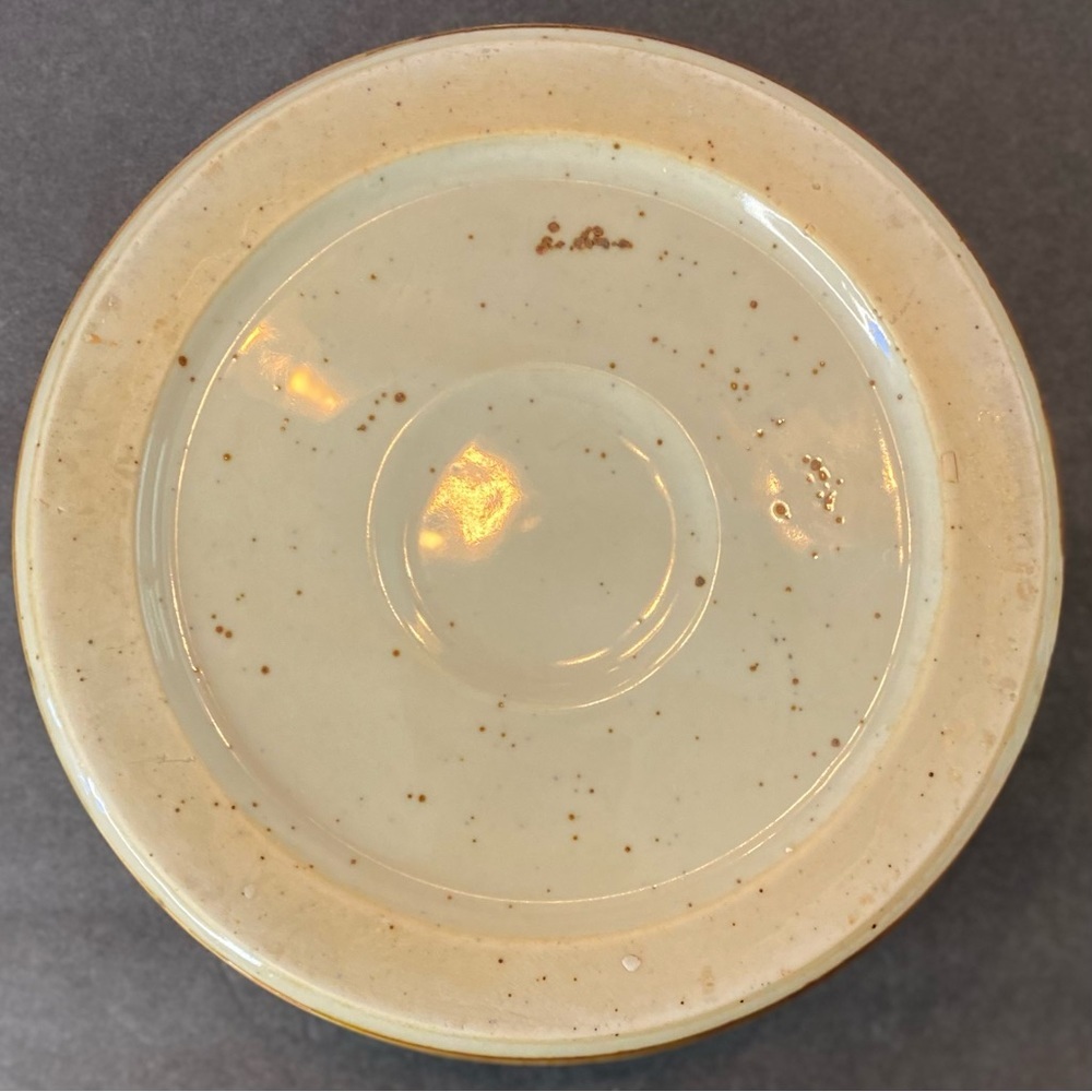 Beautiful Vintage Ceramic Stone Ashtray Mid Century Floral Design 7” - Picture 3 of 7